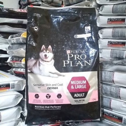 Purina Pro Plan Medium &amp; Large Adult Sensitive Skin Coat 12kg Dog food Expedisi