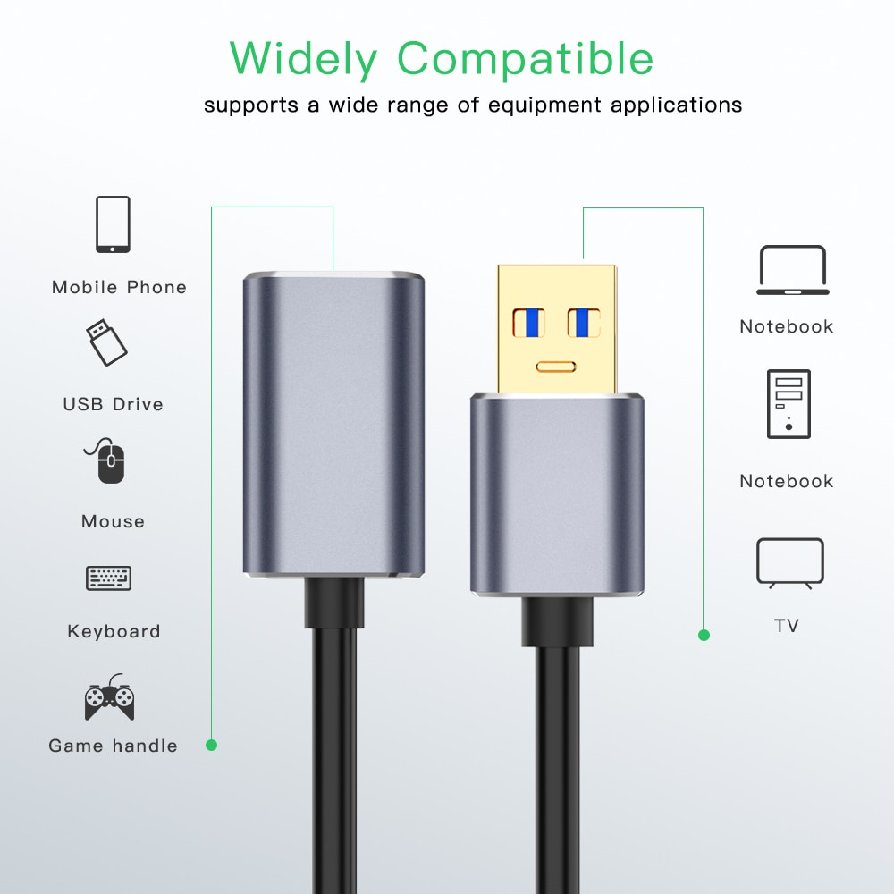 Kabel USB 3.0 Ekstension Male to Female 1.5 Meter - Robotsky