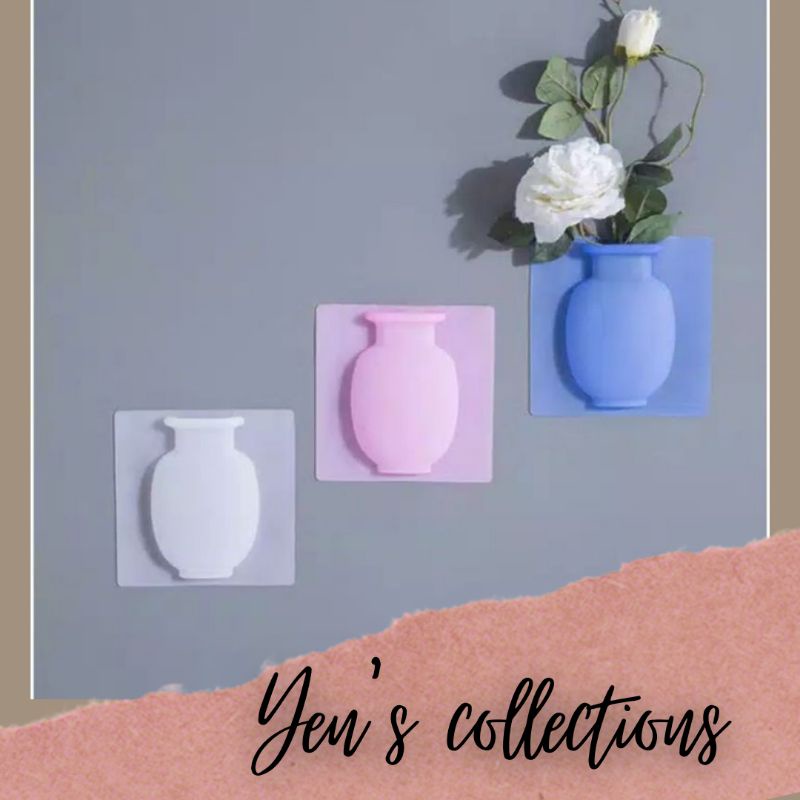 vas bunga silicone tempel unik pot tanaman air