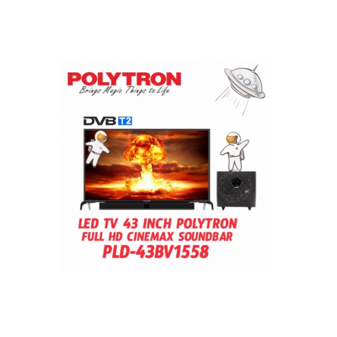 Televisi led polytron 43 inch PLD-43BV1558 full HD digital