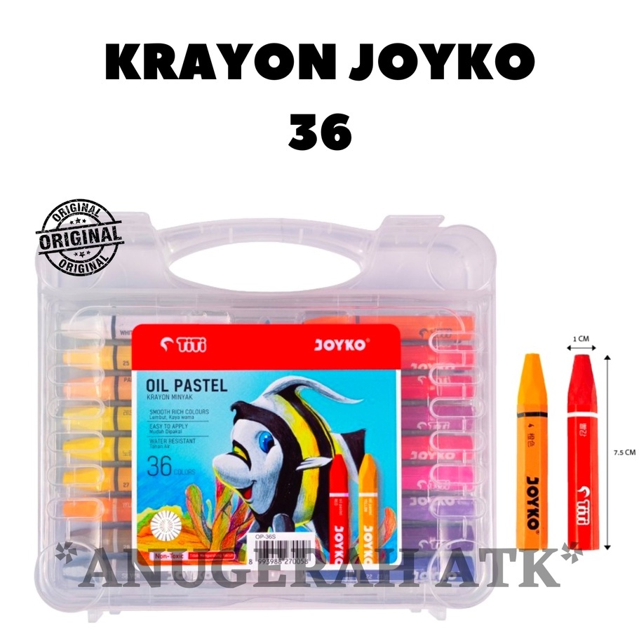 

Oil Pastels / Krayon / Crayon Titi Joyko 36 Warna