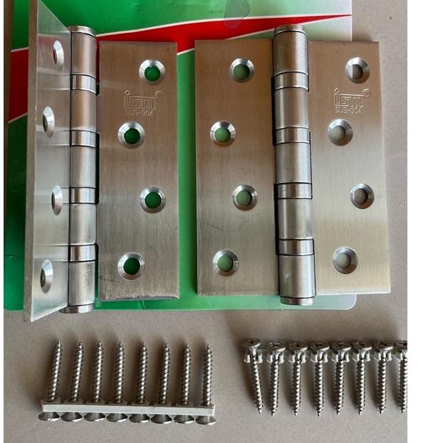 ❋ engsel pintu SUS 304/ ENGSEL 4 INC STAINLIS STEEL SUS 304 TEBAL/ engsel 4 inc pintu stanlis sus 30