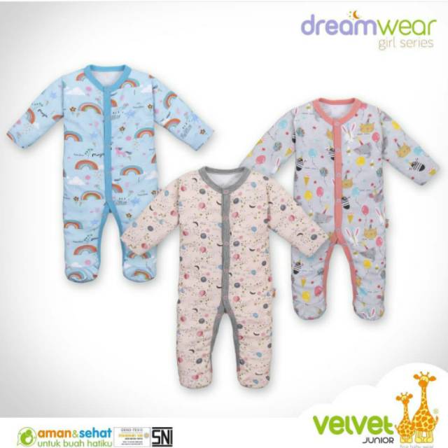 Velvet Junior Dreamwear sleepsuit Girl series