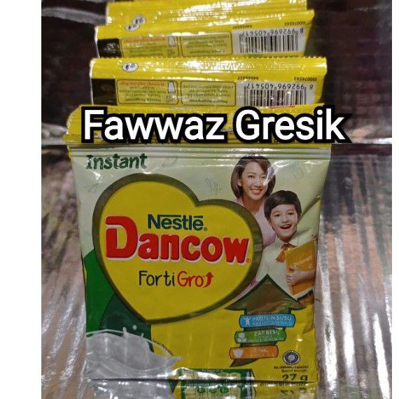 SUSU DANCOW INSTAN FORTIGO 10 SACHET / 1 Renteng Renceng / NESTLE DANCOW SUSU Putih