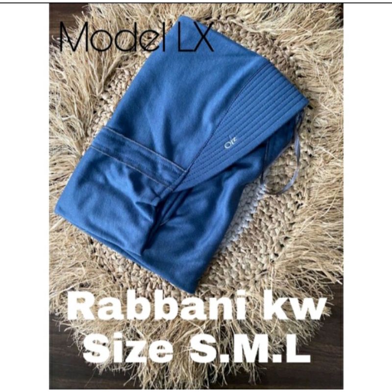 Rabbani kw/jilbab sekolah size S M L/kerudung sekolah model serut tali pita tertutup
