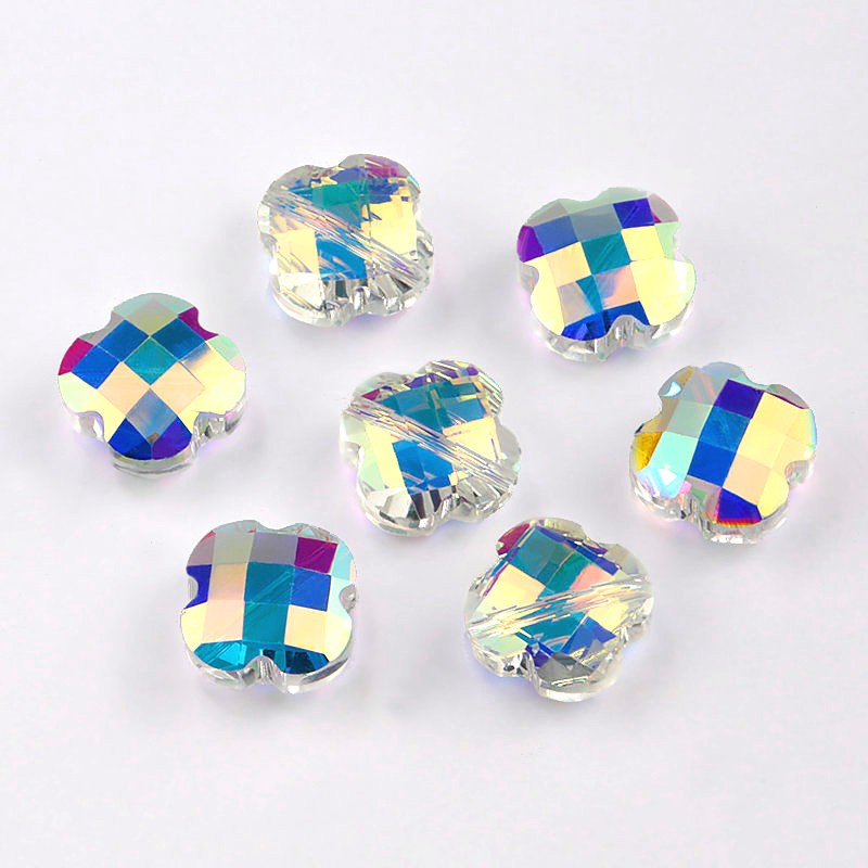 50 pcs 12 MM Super Shiny Palang Bentuk Austria manik-manik kristal Kaca Longgar Spacer Jewelry beads