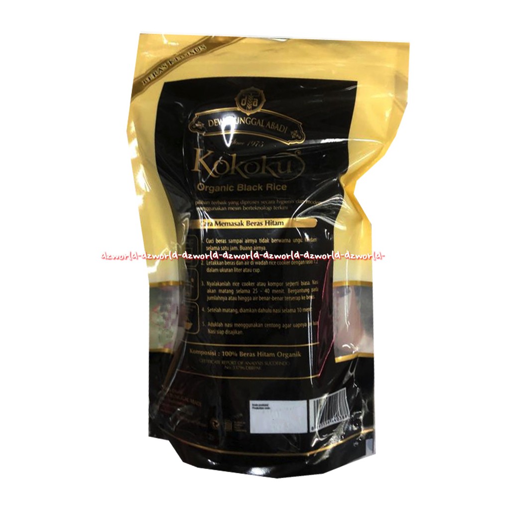 Kokoku Organic Black Rice 800gr Beras hitam Dengan kandungan seratnya tinggi bebas gula