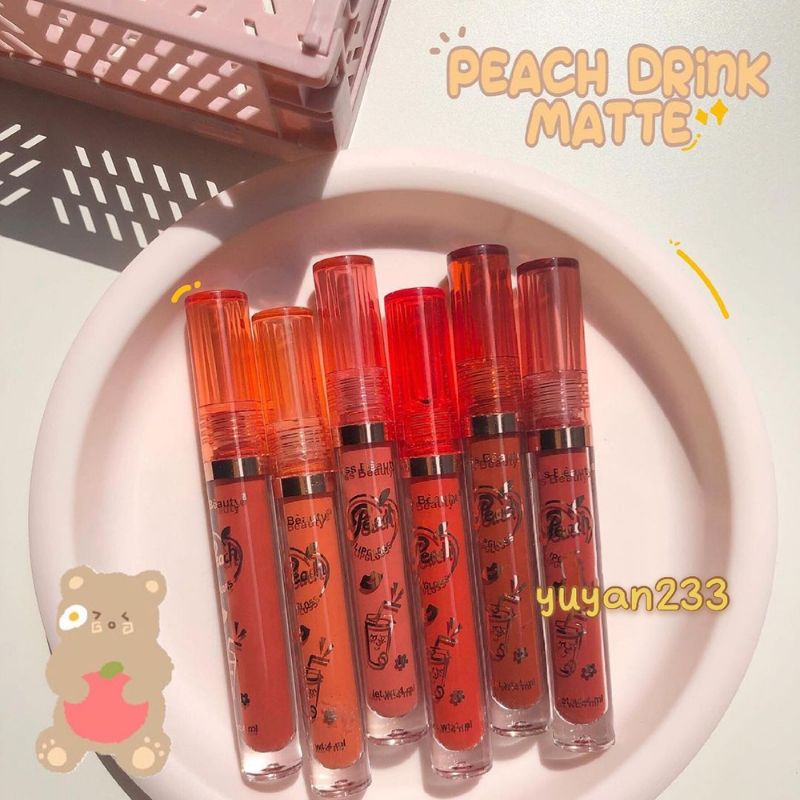 PROMO PER6PCS!!!LIP GLOSS PEACH KISS BEAUTY 70082-03