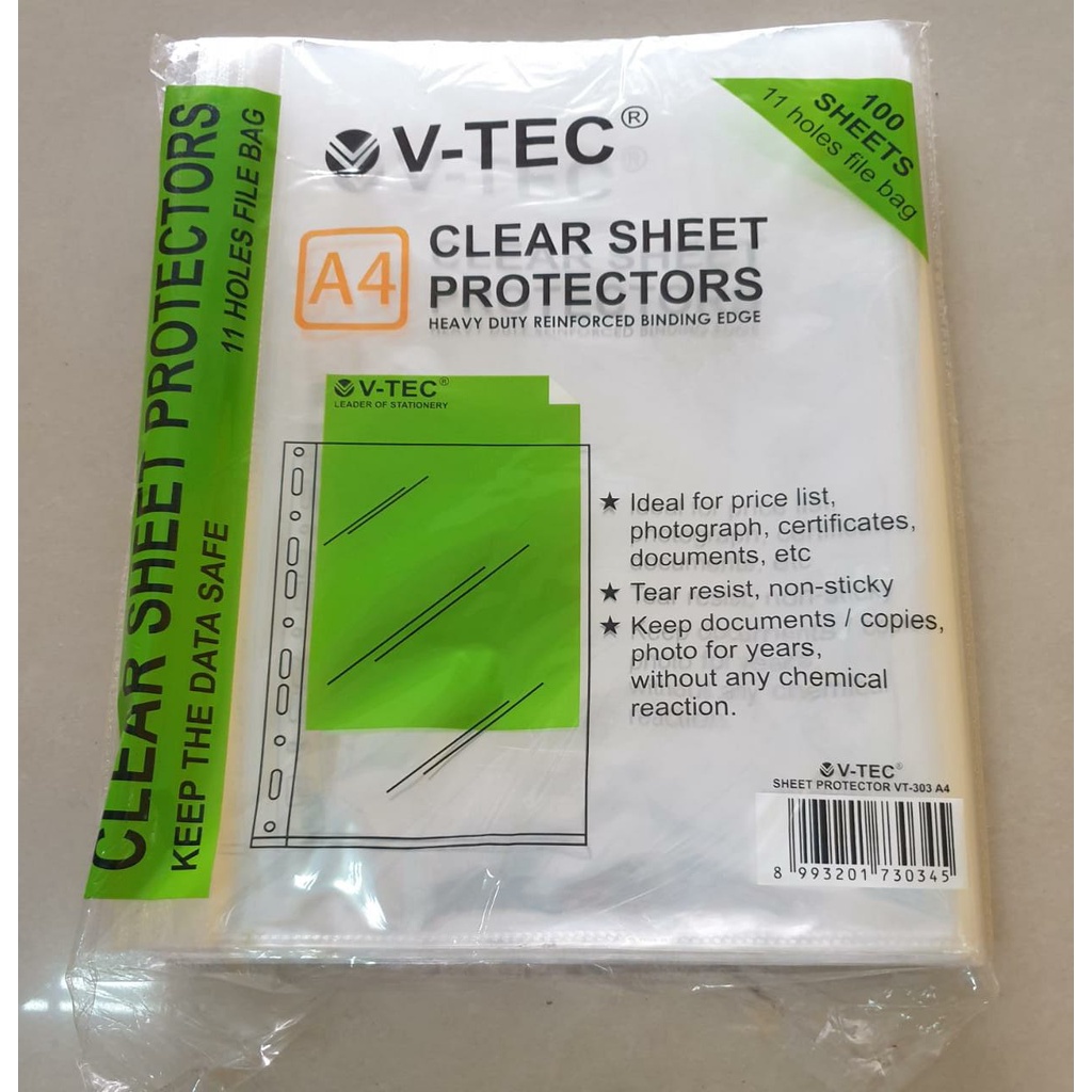 

SHEET PROTECTOR V-TEC VT-303 F4