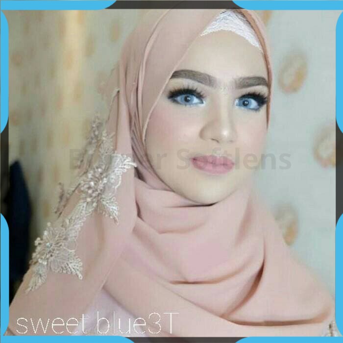 softlens SWEET BLUE 3T (MINUS -6.50/-10.00) by TUTTY FRUITY lensa kontak mata Softlen Normal minus