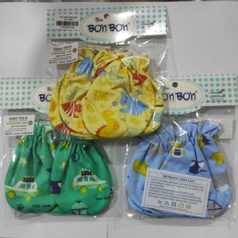 Sarung Tangan Kaki Bayi Motif New BON BON 1 Pasang SNI