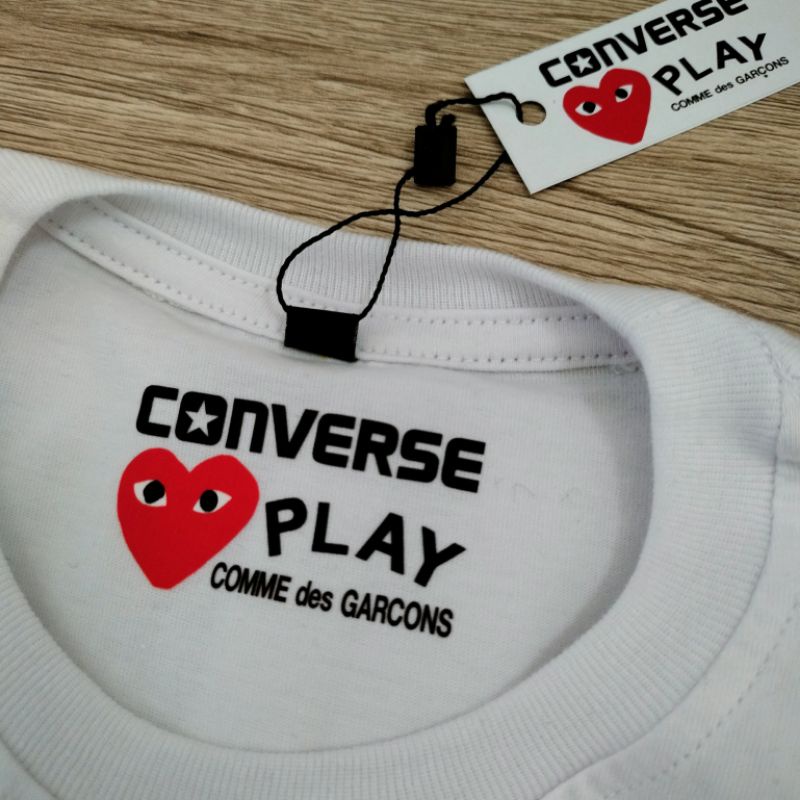 KAOS ANAK CONVERSE PLAY CDG PUTIH PREMIUM HIGH QUALITY ATASAN ANAK T-SHIRT ANAK DISTRO UNISEX BAJU ANAK ANAK