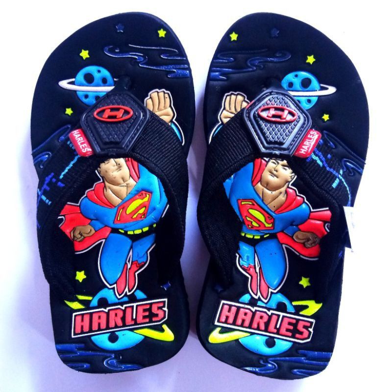 Sandal harles anak karakter superman
