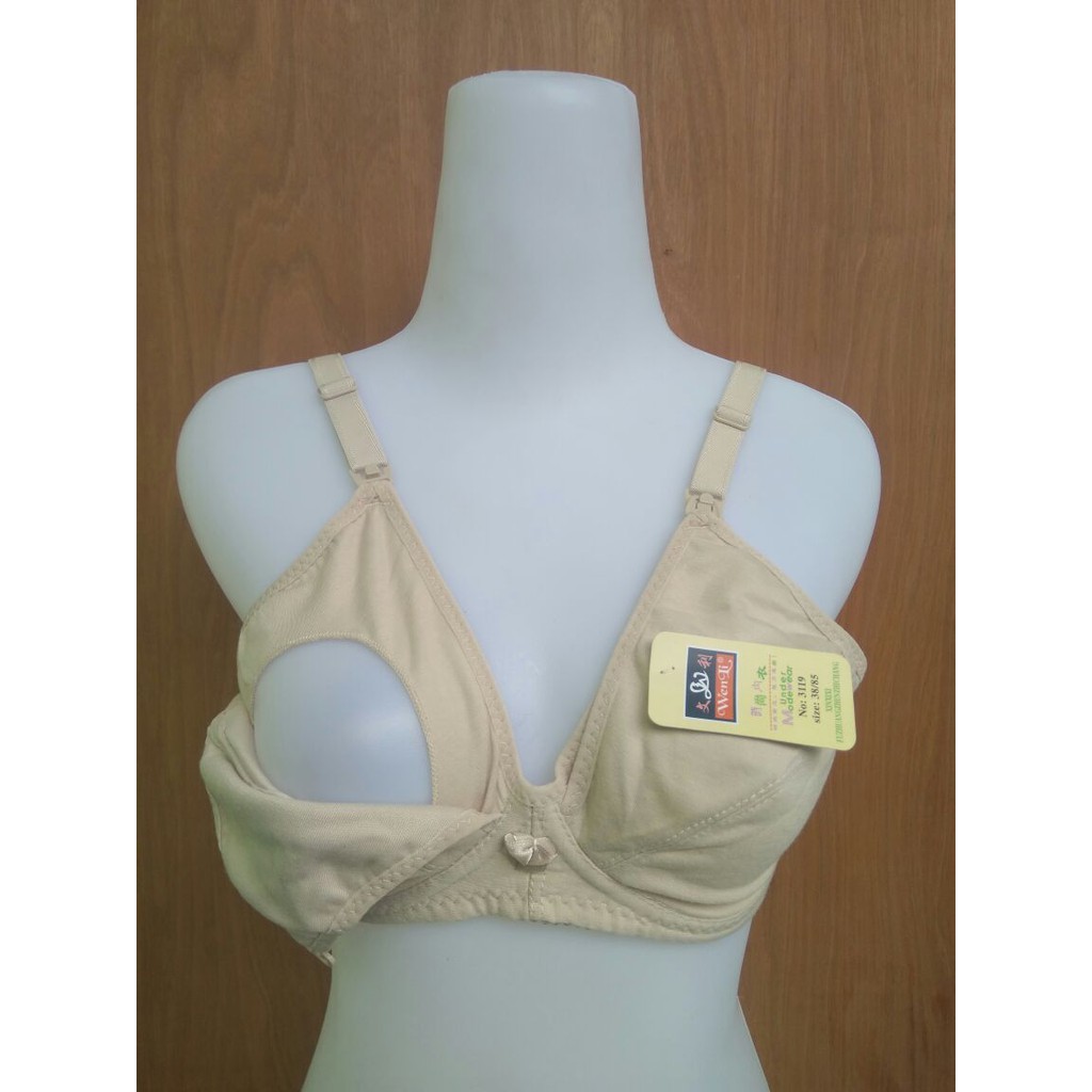 BH WENLI | Bra Ibu Hamil Wenly 3119 / Menyusui Tanpa Busa Kawat Nursing Maternity - Bwr