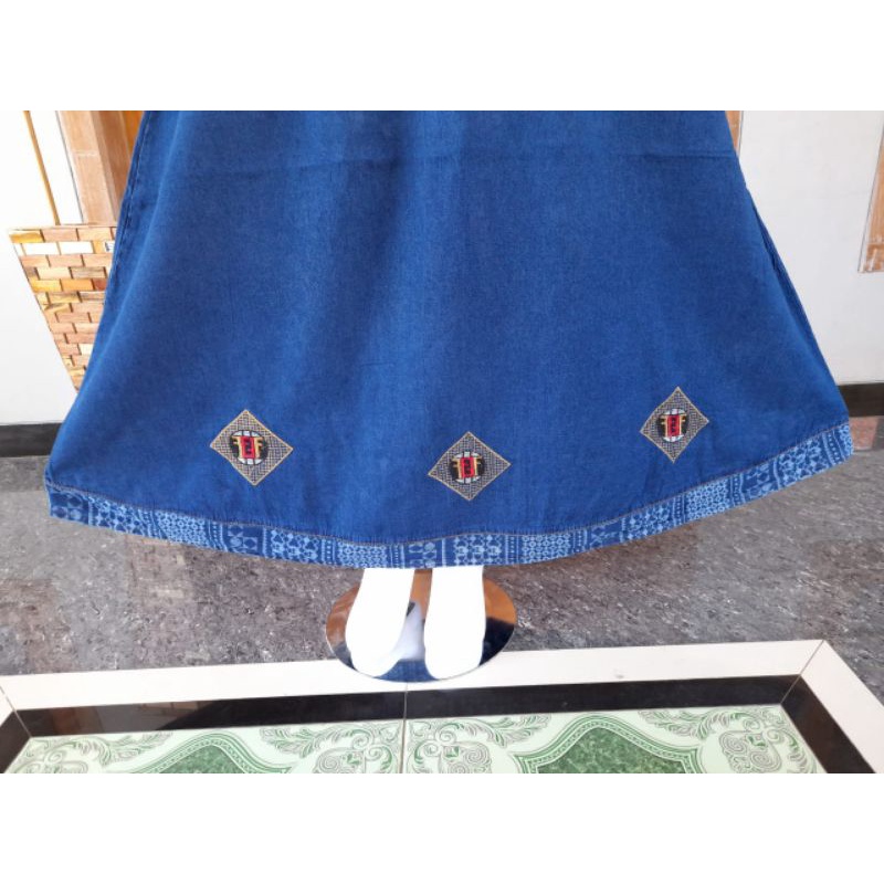 Rok Jeans Wanita / Rok Panjang Wanita / Rok Bordir / Rok Jeans Murah / Rok Cantik /