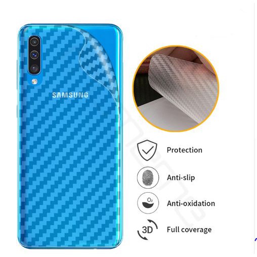 Samsung A10 A20 A30 A50 A70 A80 Skin Carbon Back Garskin Anti Gores