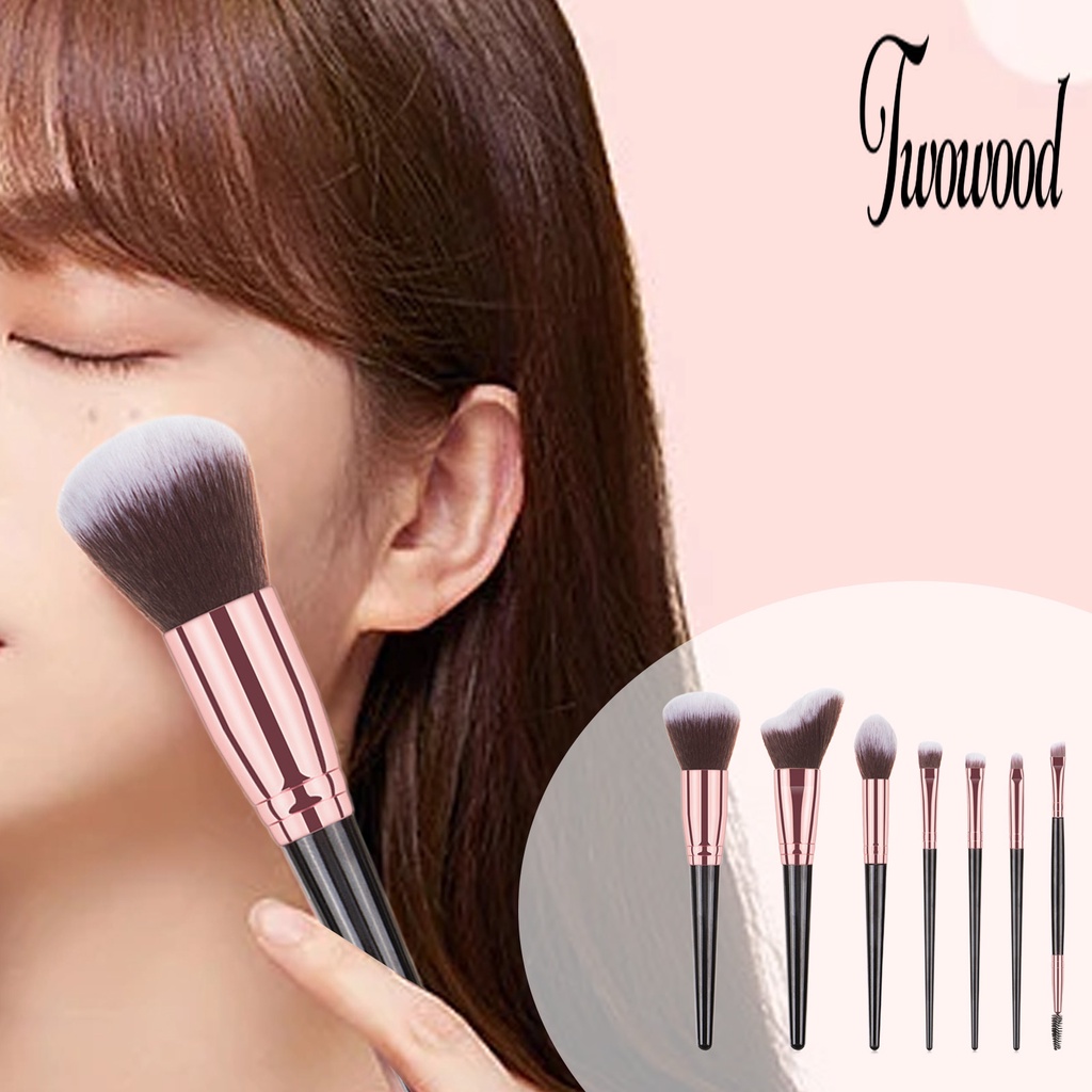 1 Set Brush Makeup Bulu Ringan Mudah Dibersihkan Untuk Wanita