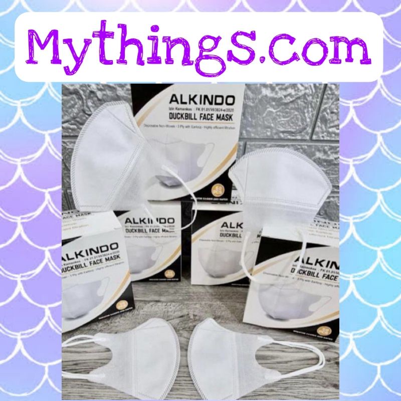 Masker Dewasa Alkindo Duckbill 3 Ply 1 Box isi 50 pcs ORIGINAL ALKINDO FACEMASK DUCKBILL best seller