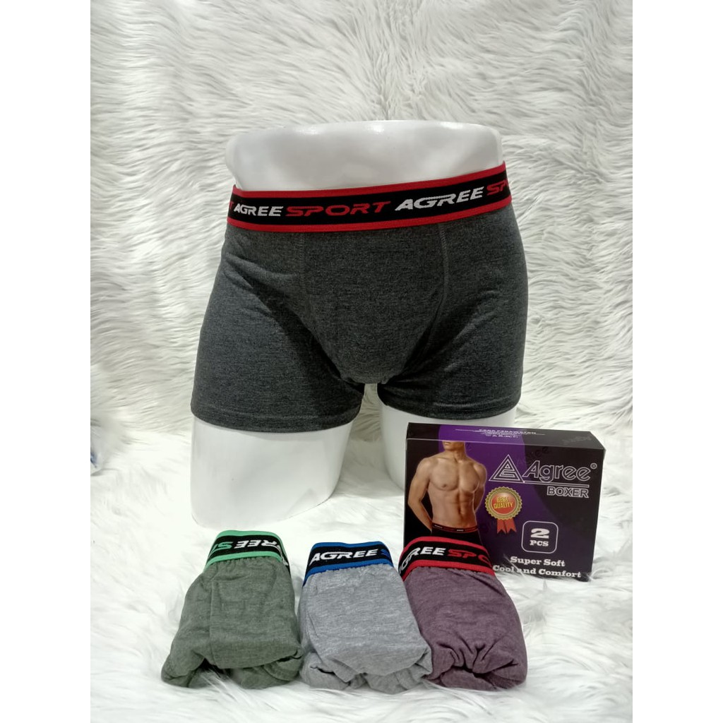 2 PCS BOXER PRIA | BOXER AGREE | CELANA DALAM PRIA