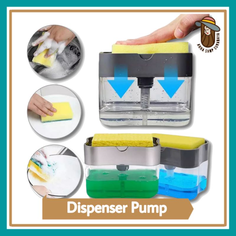 Dispenser sabun cuci piring busa sponge / soap Pump sponge caddy