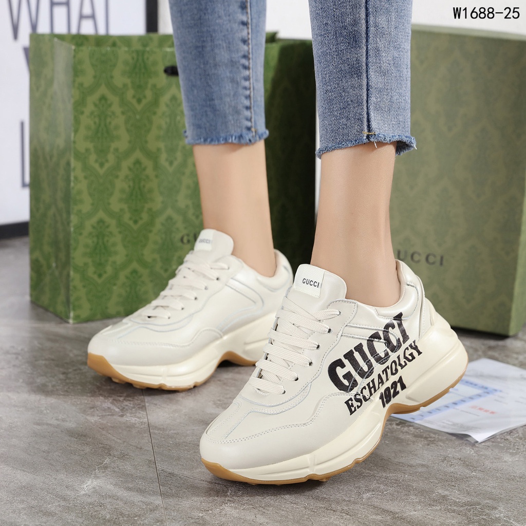 IMPORT Gucci Michelle #318-13AN Sepatu Sneakers Sneaker Murah Wanita Cewek Batam Putih White