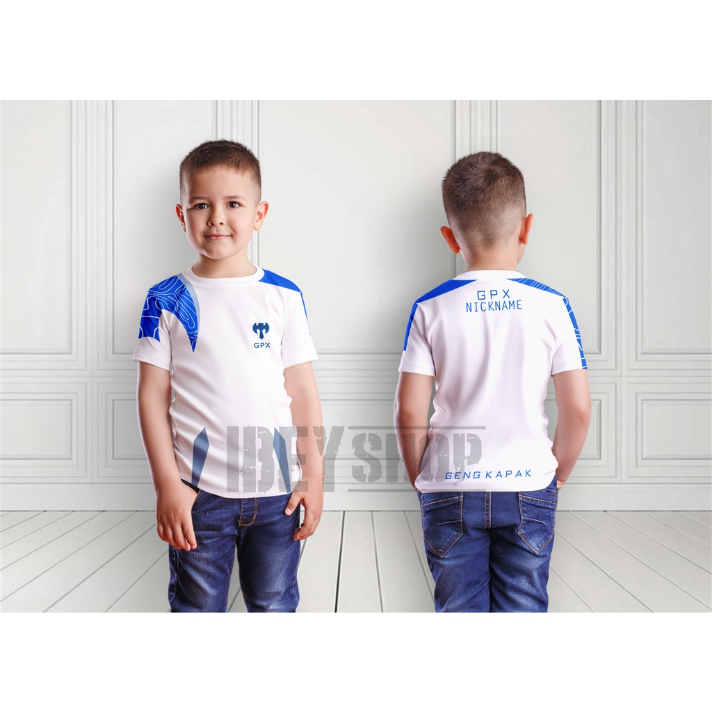 Baju Jersey Anak GPX Geng Kapak - Jersey GPX Geng Kapak Esport Free Nickname