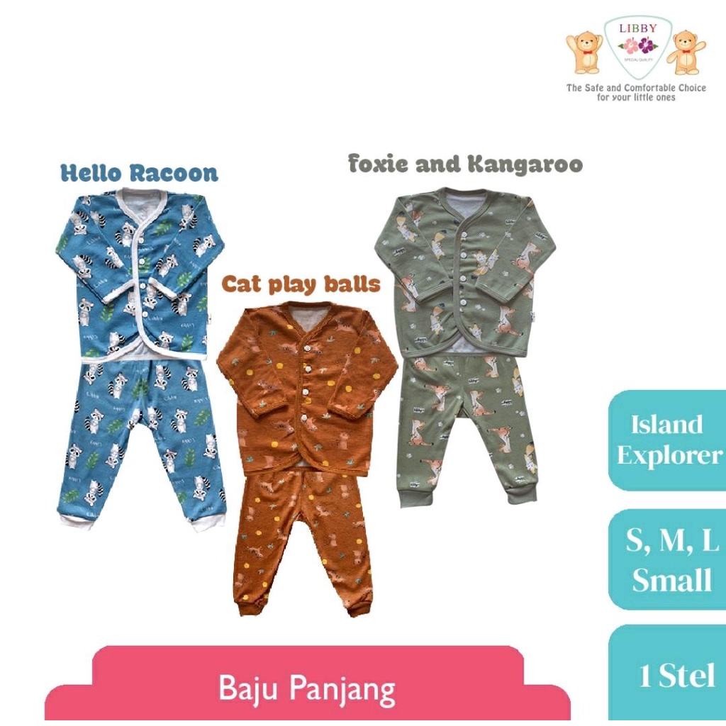 LIBBY SETELAN BAYI MOTIF ISLAND EXPLORER / BAJU BAYI / LIBBY