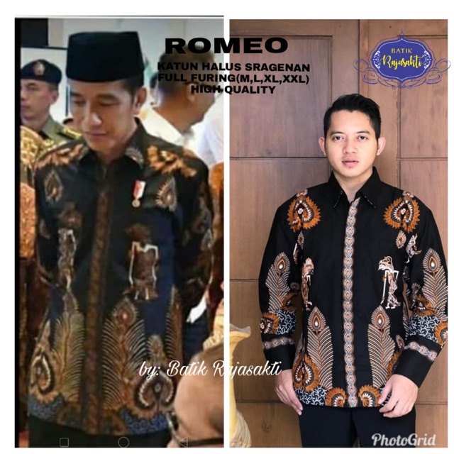 Batik Pria ROMEO Katun Halus Full Furing Termurah