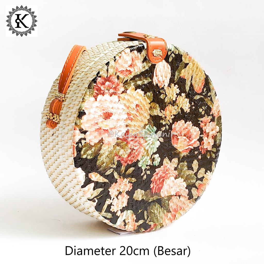 TERBARU TAS ROTAN BALI DECOUPAGE KAIN ETNIK WATERPROOF