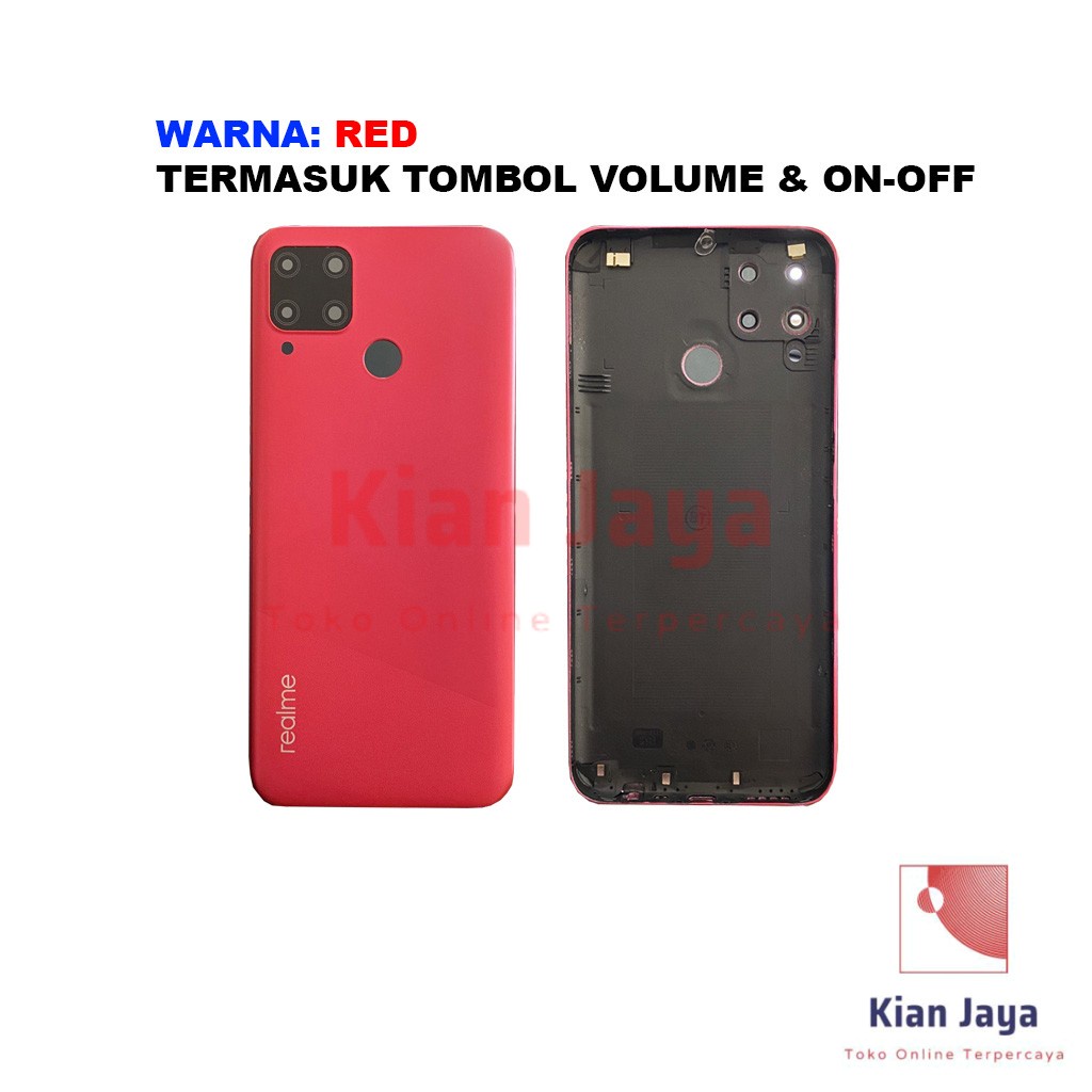 Backdoor Realme C15 Back Cover Tutup Belakang Baterai Cassing Casing Backcase Original