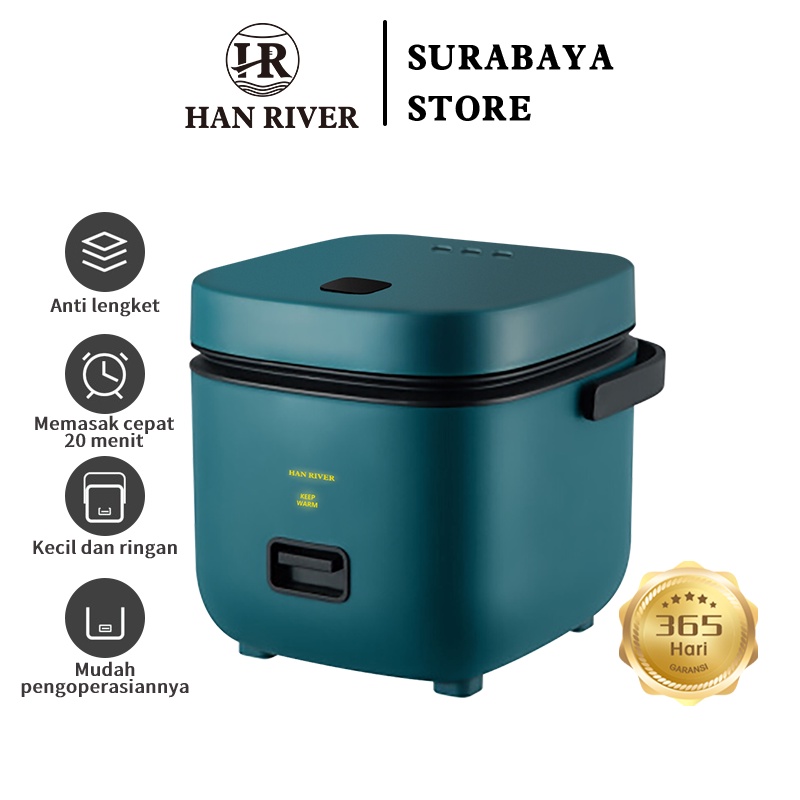 Jual HAN RIVER Rice Cooker Mini 0.8L HRRC03 Penanak nasi 200watt