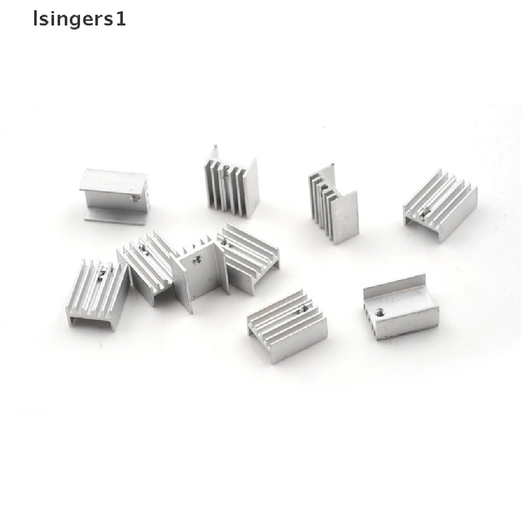 (lsingers1) 10pcs / Set Heatsink Aluminum 20x15 X 10mm Untuk Transistor TO-220 0 0 0 0 0