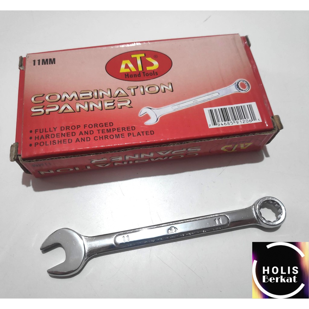 Kunci Ring Pas 11 mm / Combination Spanner Wrench Kombinasi 11 mm ATS