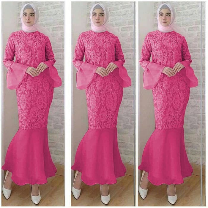 SALE MAXI DRESS MUSLIM\\u002F MAXY HIJAB PESTA CANTIK - MERMAID (vs) - Mocca TERMURAH