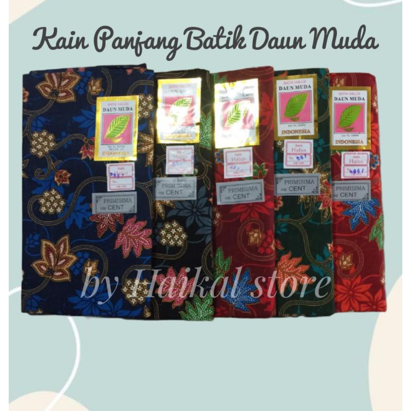 Samping Batik Daun Muda/Kain Panjang Batik Halus/jarik Batik