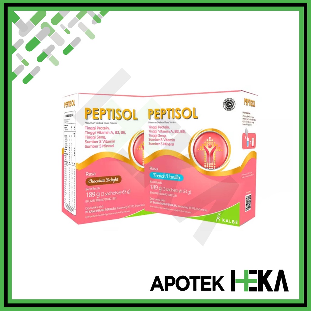 Peptisol Vanila/Coklat 189 gram - Nutrisi Tinggi Protein Rendah Residu (SEMARANG)