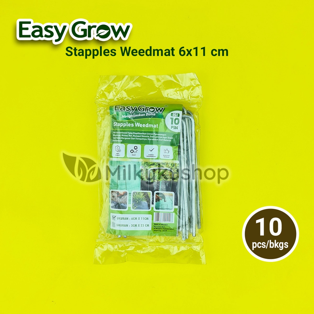 STAPPLES WEEDMAT EASY GROW ISI 10 PCS GALVANIZED STAPLES