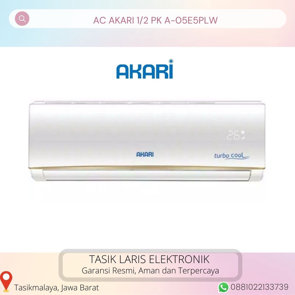 AC AKARI 1/2 PK A-05E5PLW/A-09E5PLW/-05E3LW/A-09E3LW AC AKARI