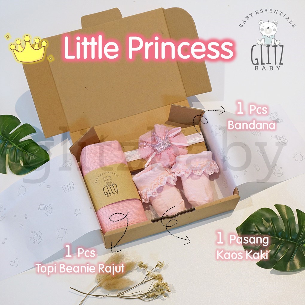 Hampers Bayi Kado Lahiran Newborn Gift Set - Glitz Baby Glitzaksesoris-Little Princess Set