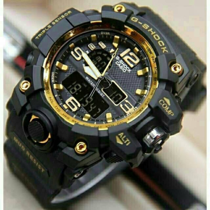 JAM TANGAN PRIA SPORTY GSHOCK CASIO ANTI AIR MURAH DUAL TIME