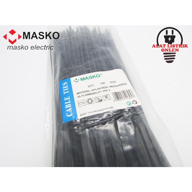 

Best Seller] Masko Kabel Ties 50Cm/ Segel Kantong Plastik Sabuk/Tali/Klip 4.8*500Mm - Hitam