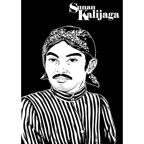 gmbar poster sunan kalijaga +bingkai 53×35cm