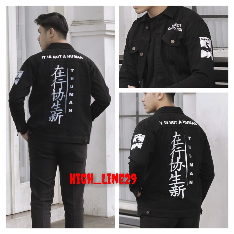 (COD) Jaket jeans sablon, jaket denim sablon, jaket jeans, jaket denim, jaket sablon, jaket cowok, j