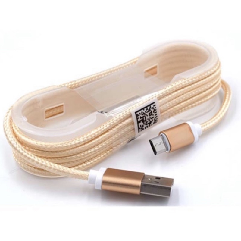 Kabel nylob kepang 1.5 mtr usb data fast charging warna warni kabel data usb micro type c iphone fast charging