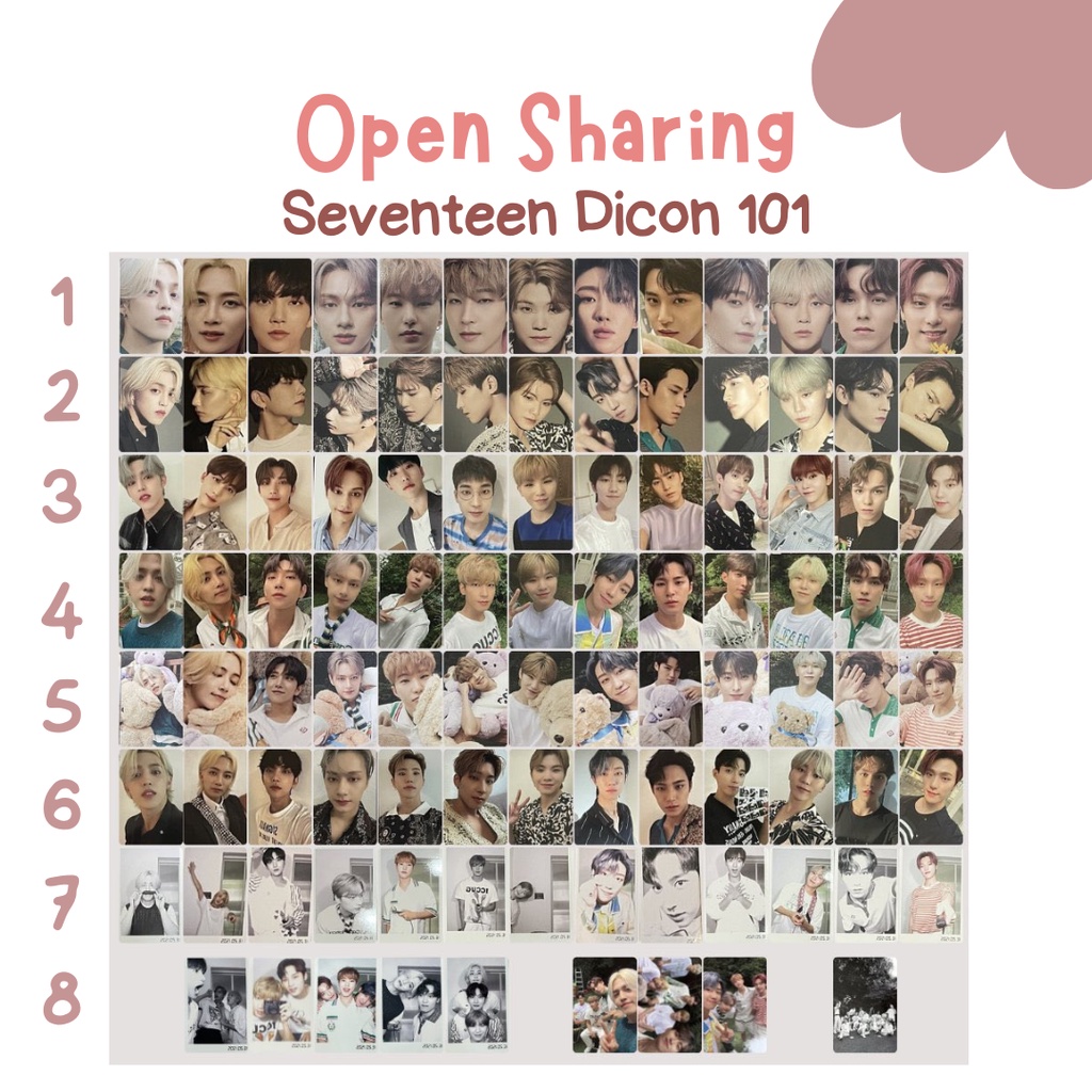 JOSHUA OPENSHARING PHOTOCARD SEVENTEEN DICON 101
