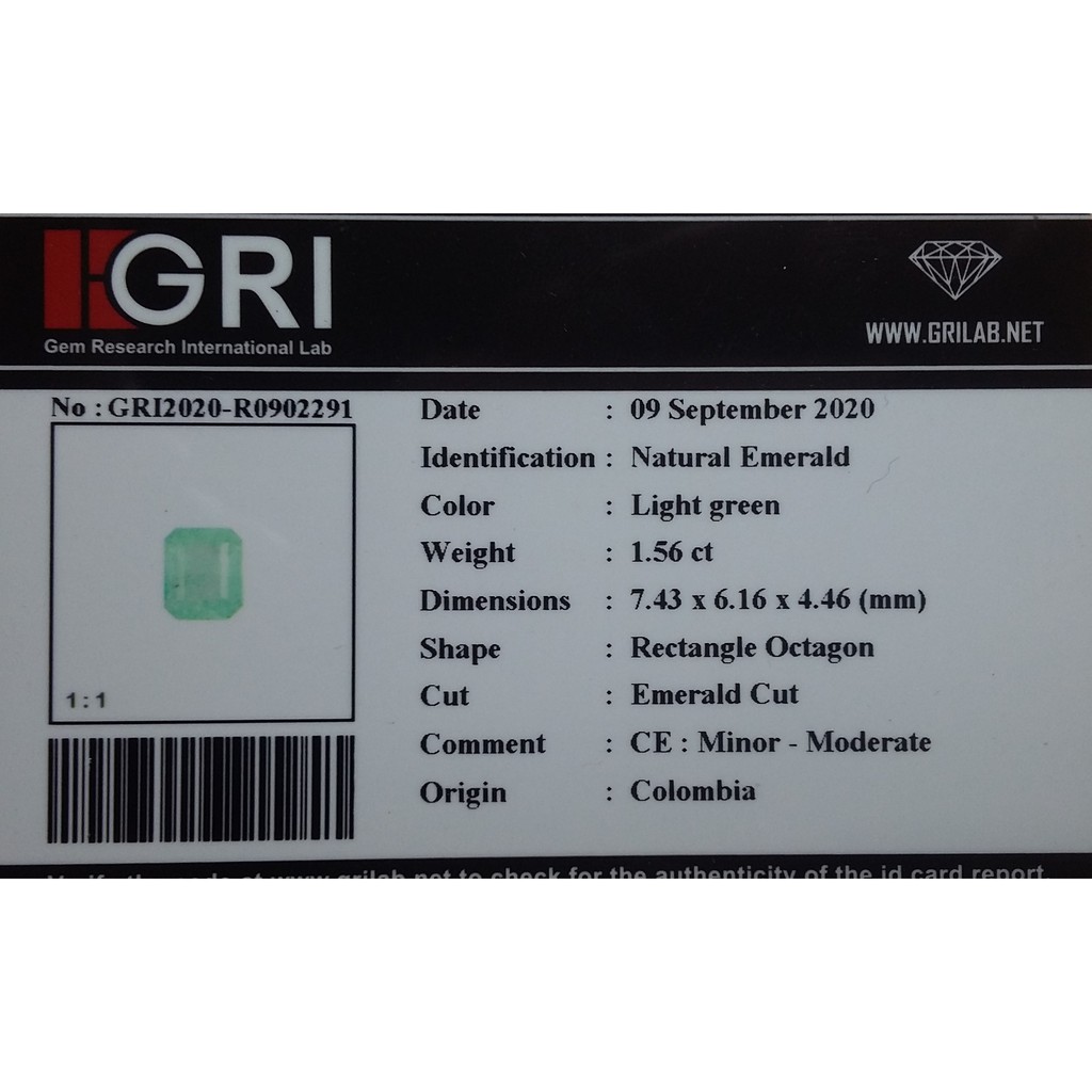 Natural Jamcol Emerald Beryl Colombia Clarity VVS Ring Silver Handmade Memo GRI LAB