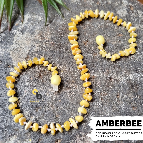 Kalung Amber Baby dan Anak Premium Glossy Butter Chips NGBC111 By Amber Bee