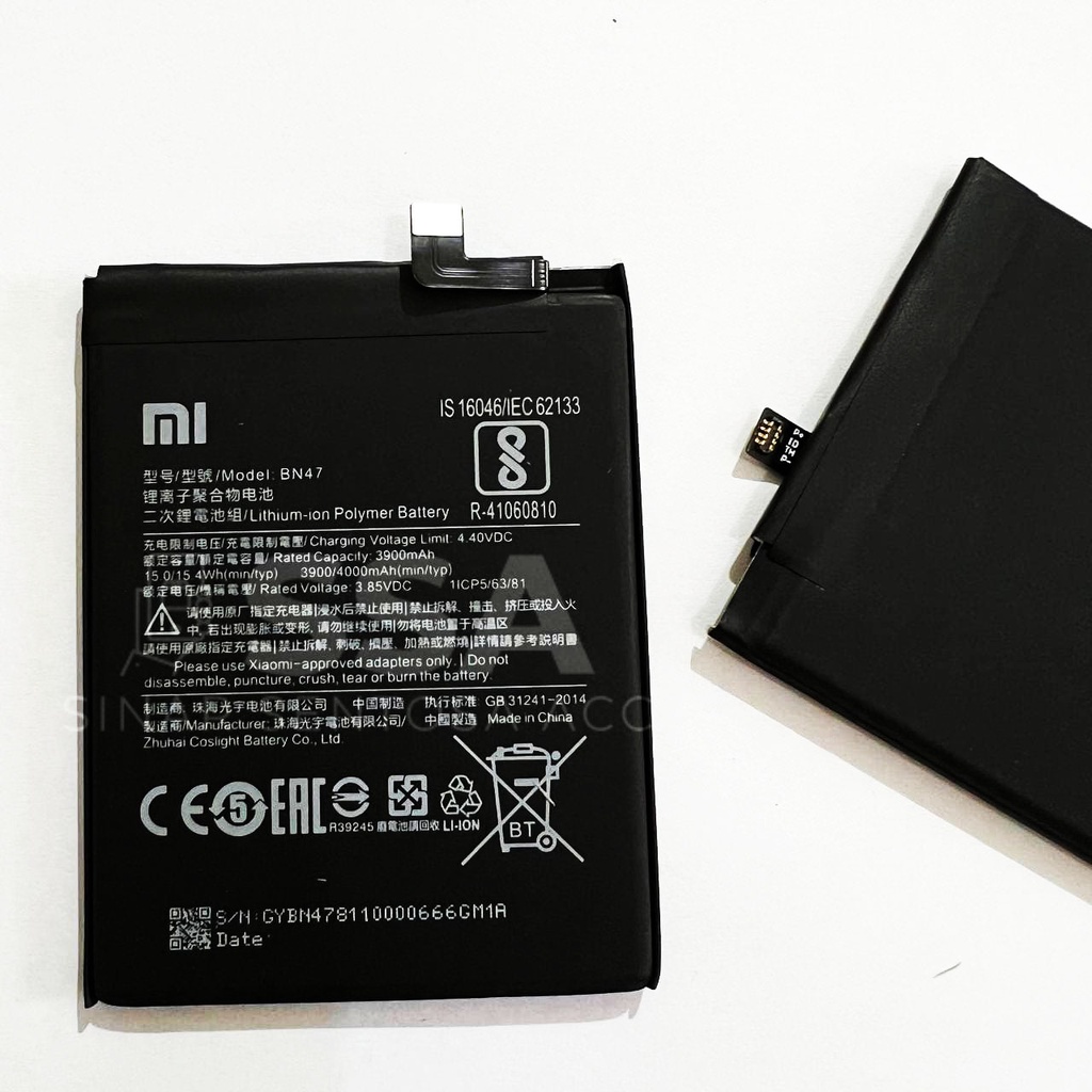 Baterai Original OEM Xiaomi Redmi 6 Pro Mi A2 Lite Mi A 2 Lite BN47 BN 47 Battery Batu Batre Batrei Batrai ORI HP Handphone