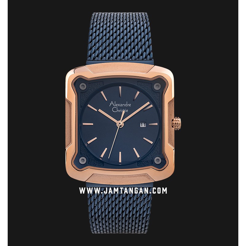 Alexandre Christie AC 3030 LD BURBU Ladies Blue Dial Blue Mesh Strap