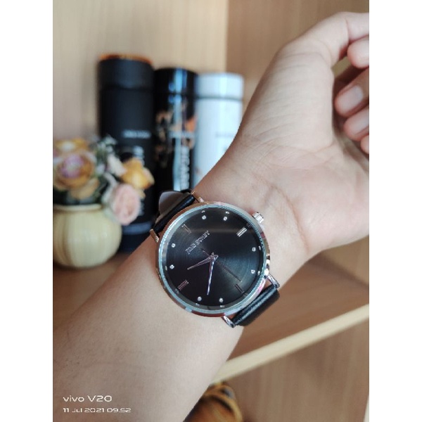 JAM TANGAN WANITA 8123 BLACK JIMS HONEY